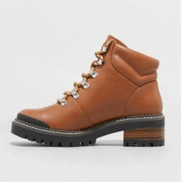 Women's Kira Lace-Up Hiker Boots Cognac - Universal Thread™ - Picture 3 of 5